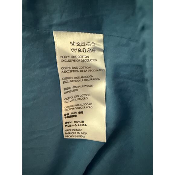 Anthropologie x Cleobella India Blue Lotus Floral Midi Dress Pockets Size Medium - Picture 7 of 14